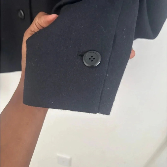 Pendleton Jacket Blazer Womens Sz 14 Black  Lined 100% Virgin Wool Button Front - Picture 5 of 6